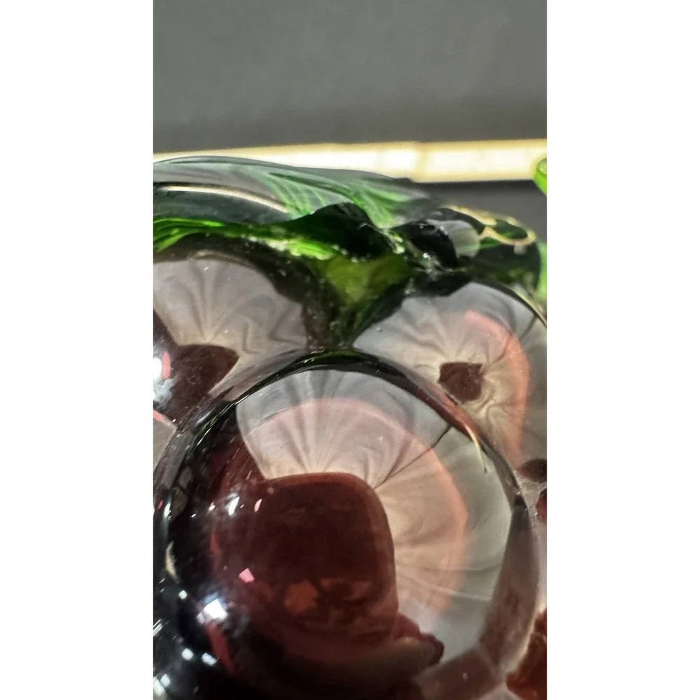 Grapes Art with Large Green Leaf and Curled‎ Stem mid century modern